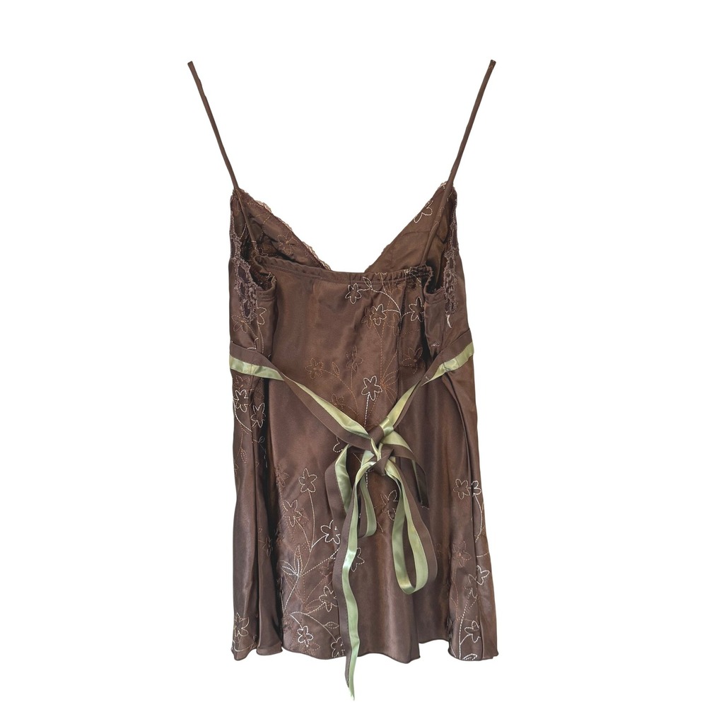 Y2K Daytrip Floral Embroidered Sequin Lace Fairy Top - Picture 2 of 5